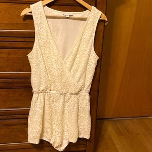 American Eagle white lace romper